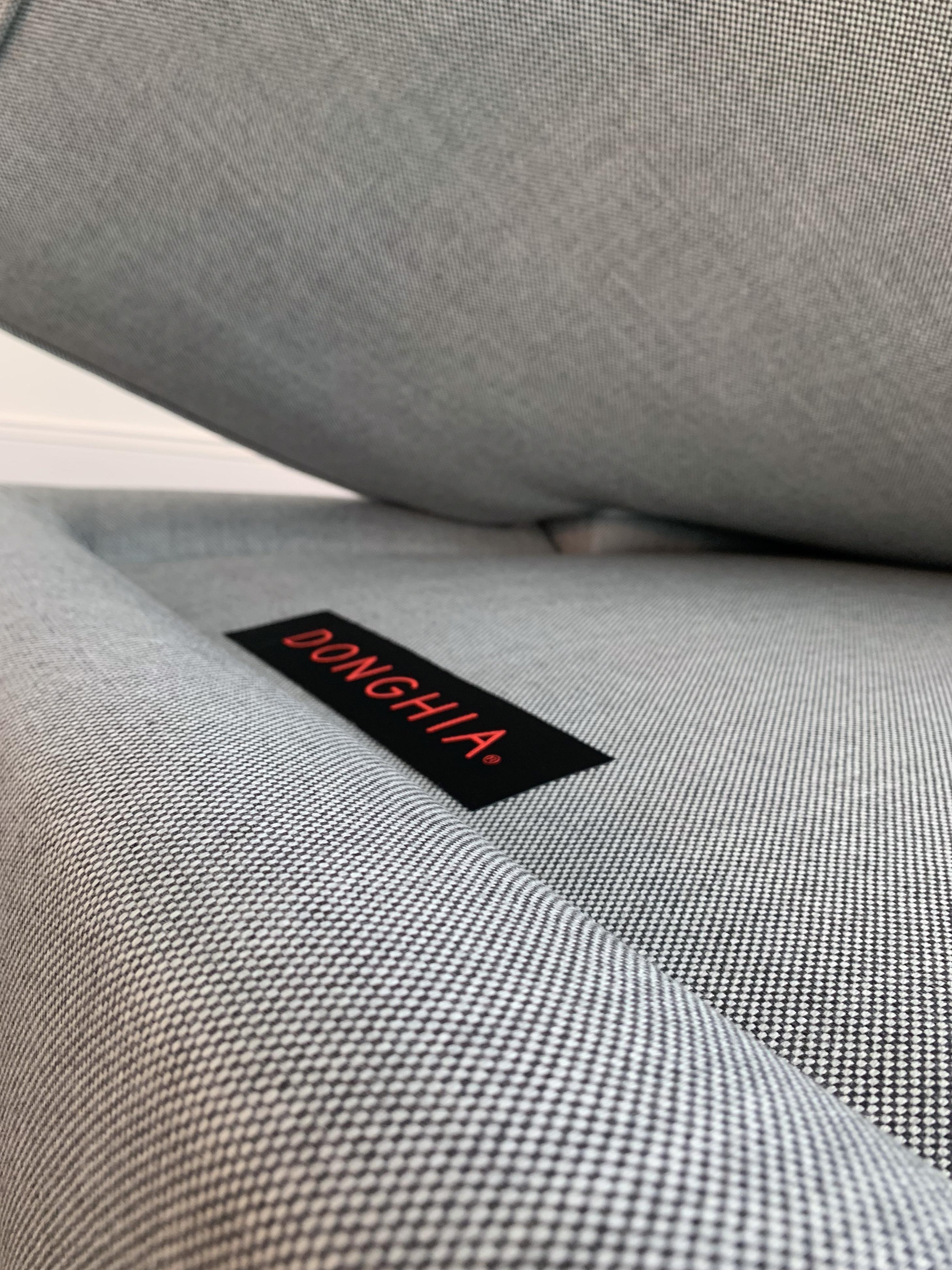Americano Chaise longue in lana grigia vintage, Bond Street by Donghia in vendita