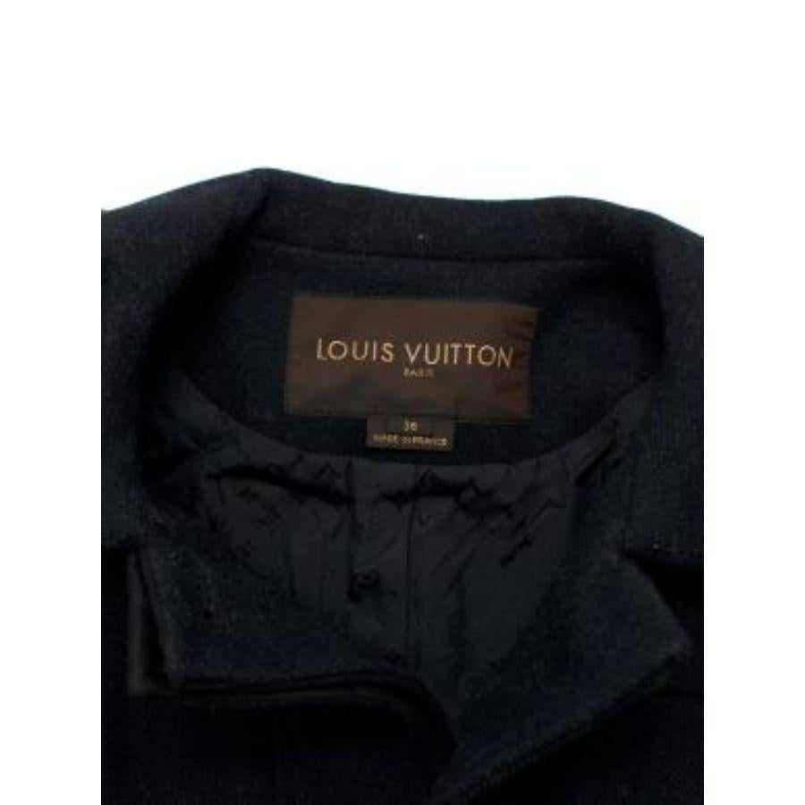 Louis Vuitton XS Vintage Grey Wool Embellishment Coat For Sale 4