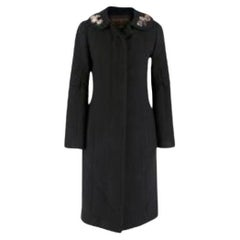 Louis Vuitton XS Vintage Grey Wool Embellishment Coat