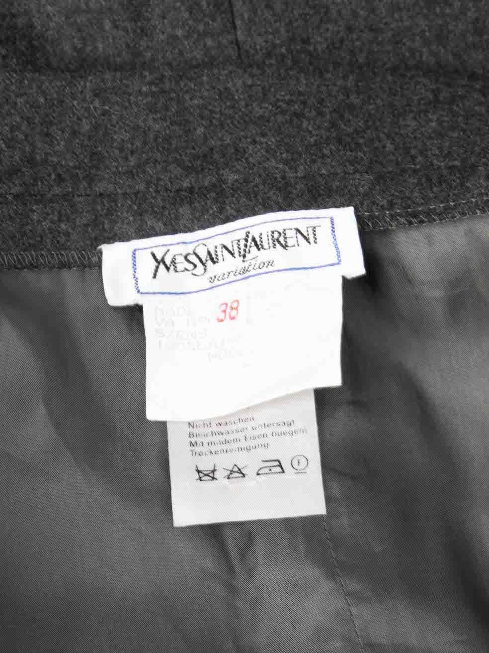 Women's Vintage Grey Wool Pencil Skirt Size M