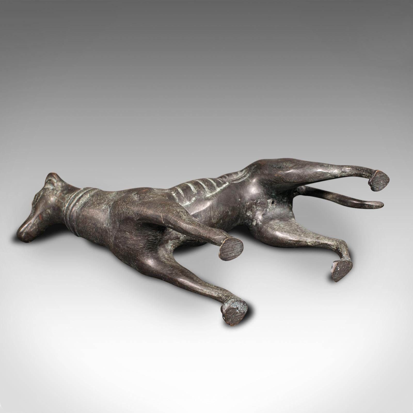 Vintage Greyhound Figure, French, Bronze, Dog Statue, Art Deco Taste, Circa 1930 For Sale 4
