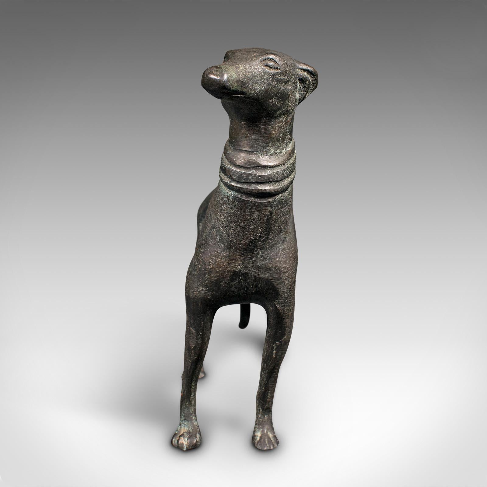 Vintage Greyhound Figure, French, Bronze, Dog Statue, Art Deco Taste, Circa 1930 In Good Condition For Sale In Hele, Devon, GB