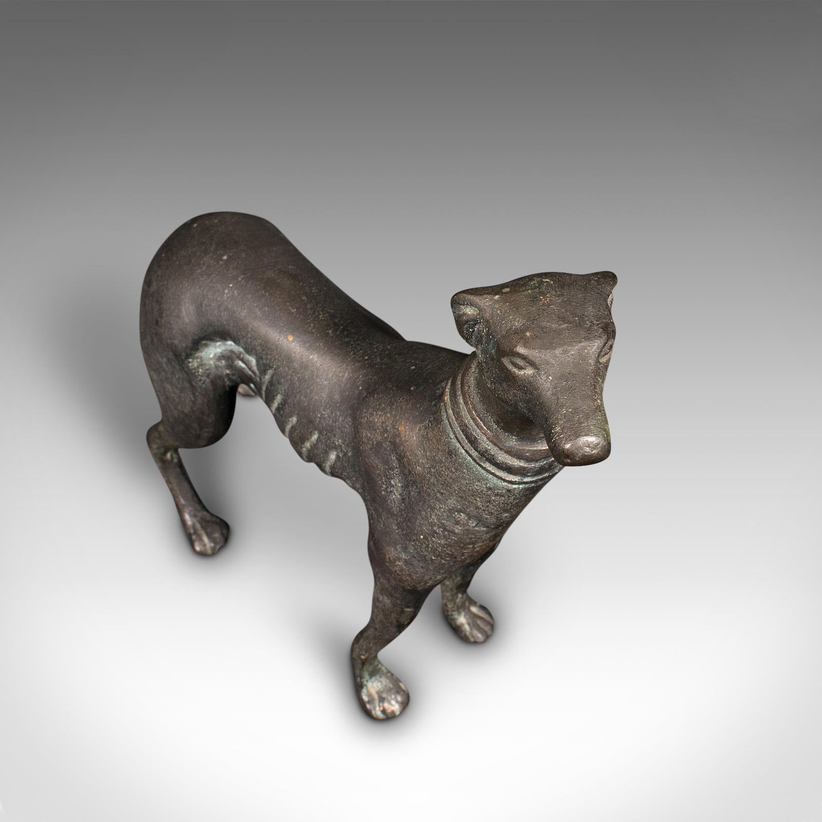 Vintage Greyhound Figure, French, Bronze, Dog Statue, Art Deco Taste, Circa 1930 For Sale 1
