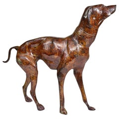 Vieux Greyhound ou Whippet Bronze Sculpture Medium