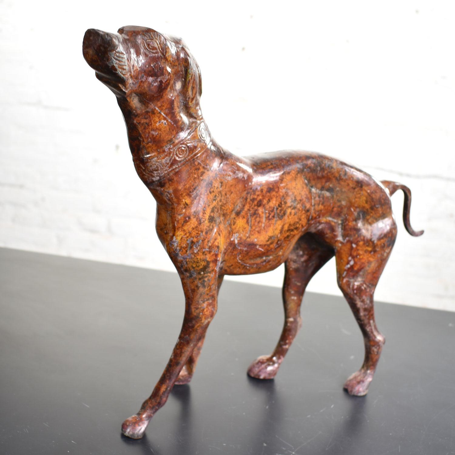 Other Vintage Greyhound or Whippet Bronze Sculpture Medium