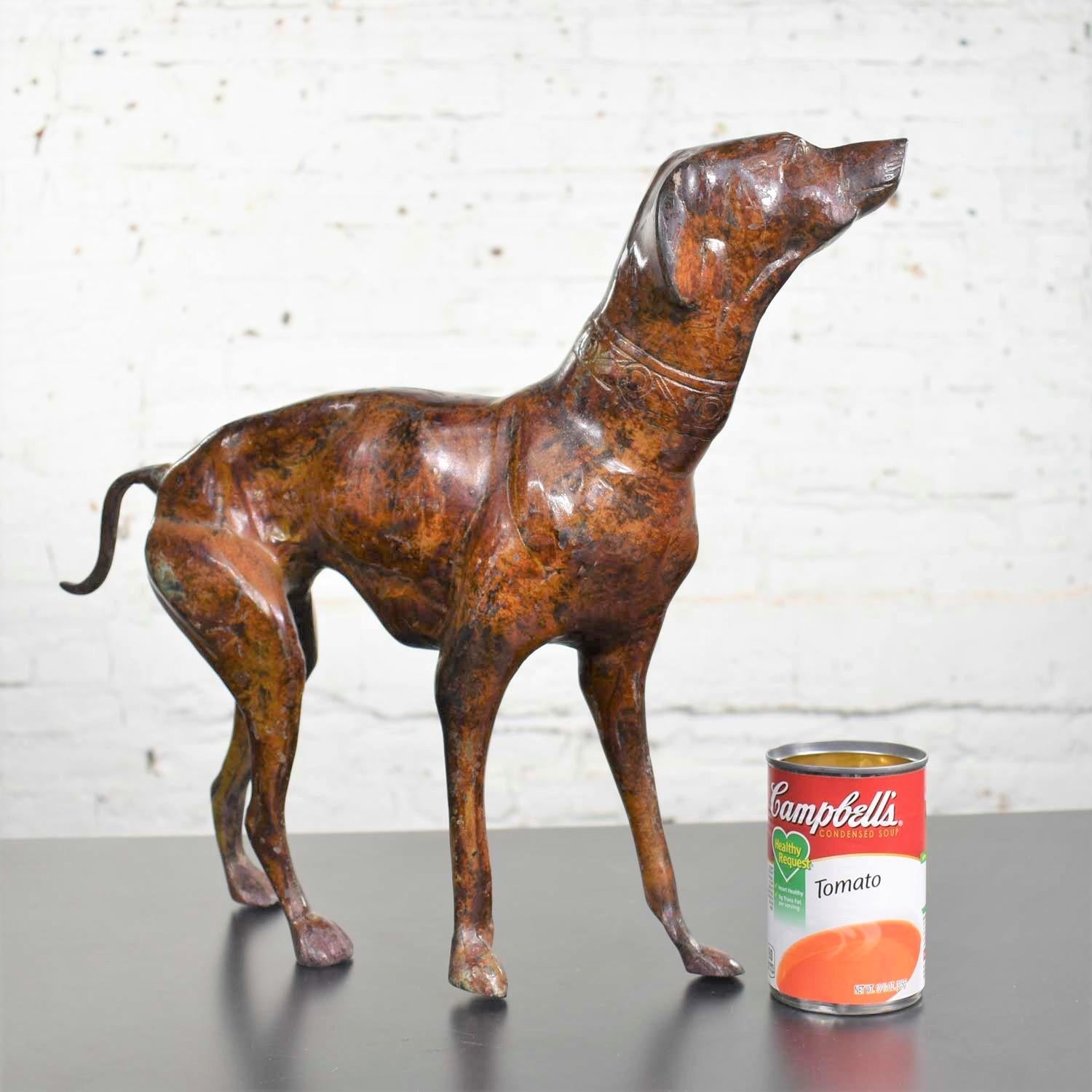 Vintage Greyhound or Whippet Bronze Sculpture Medium 4