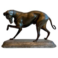 Vintage-Statue eines Greyhounds/Whippets, um 1920