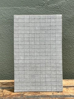Vintage Grid Pattern Ceramic Vase