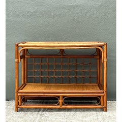 Vintage Grid Rattan Sideboard
