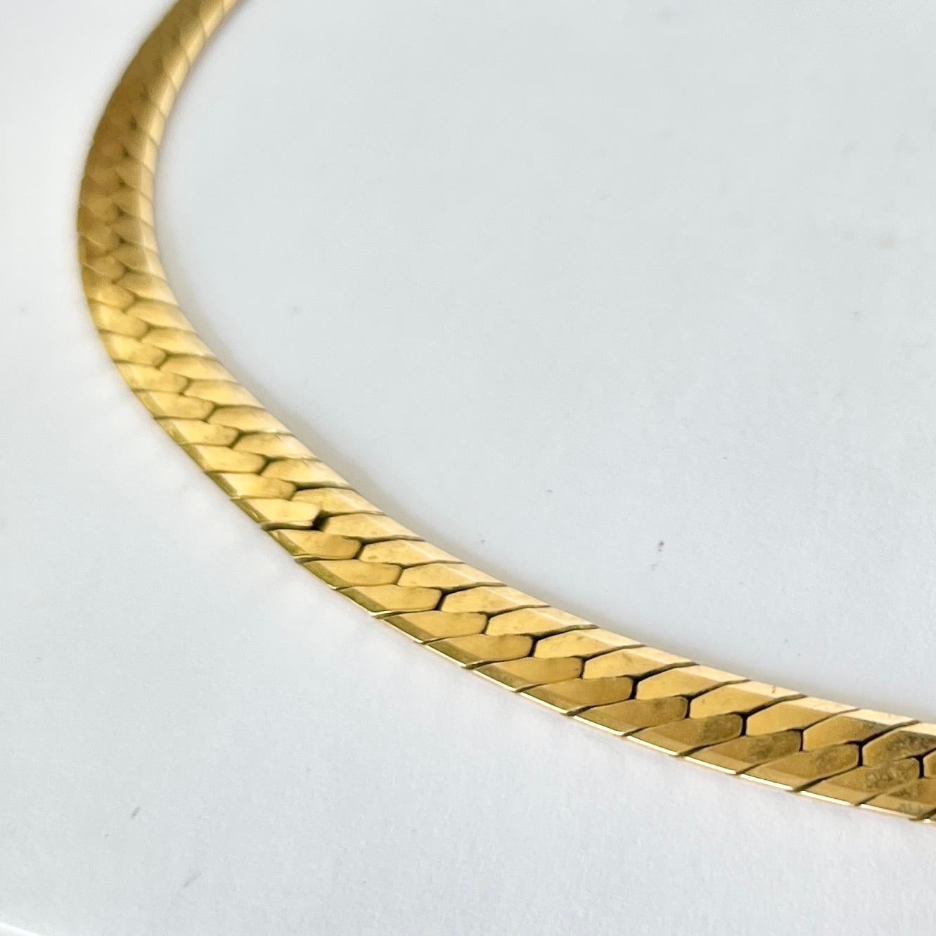 Vintage Grinsell & Sons 9 Karat Gold Kette Halsband Halskette im Zustand „Gut“ im Angebot in Chipping Campden, GB