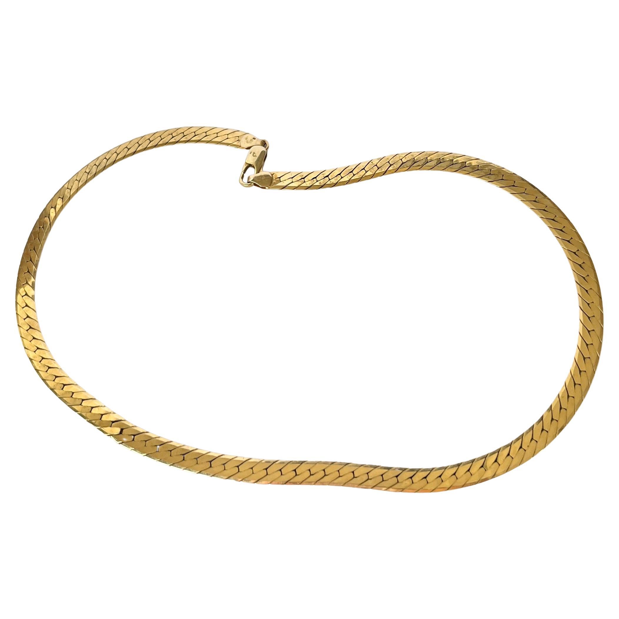 Vintage Grinsell & Sons 9 Carat Gold Chain Collar Necklace For Sale