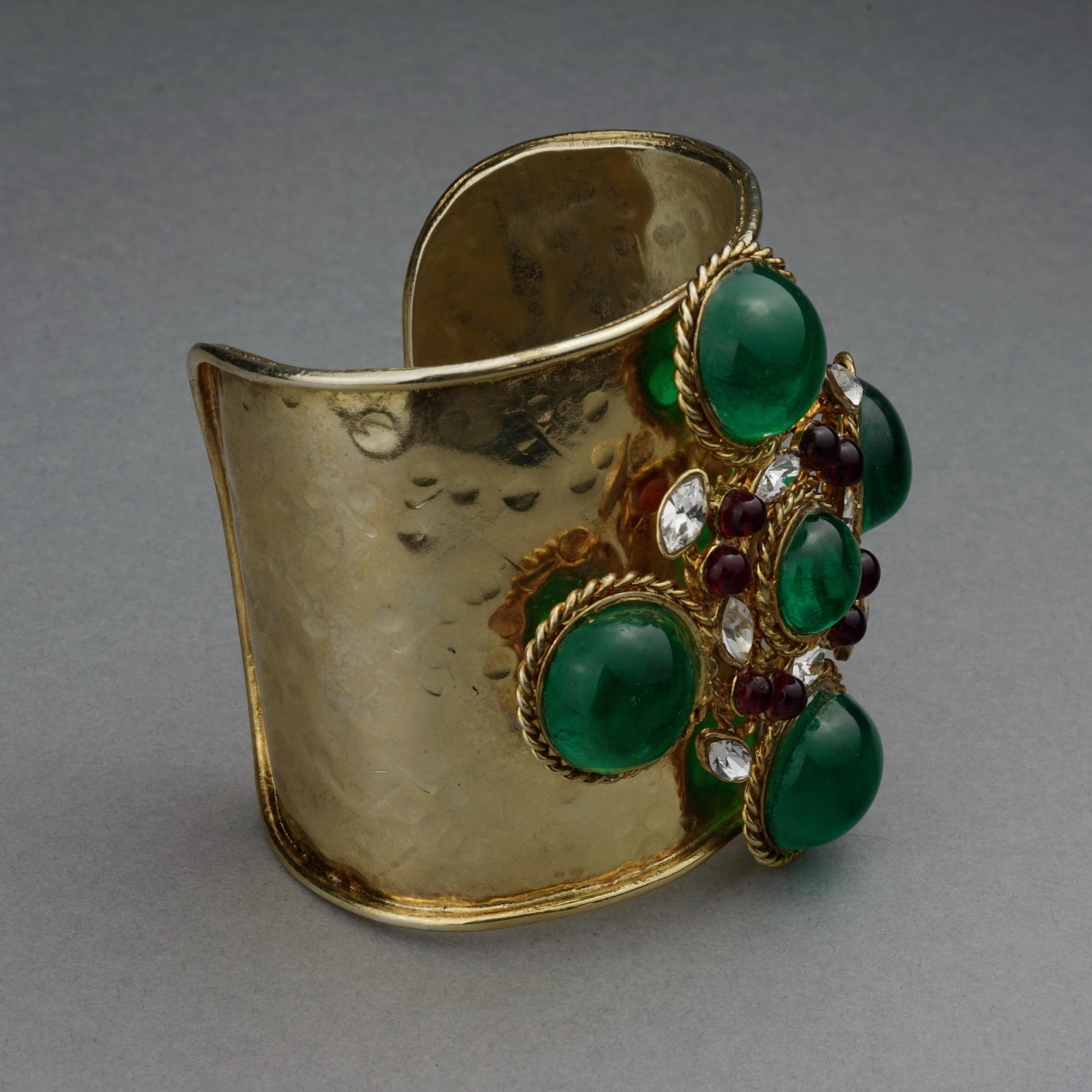 Vintage Gripoix Byzantine Haute Couture Cuff Bracelet In Good Condition In Kingersheim, Alsace