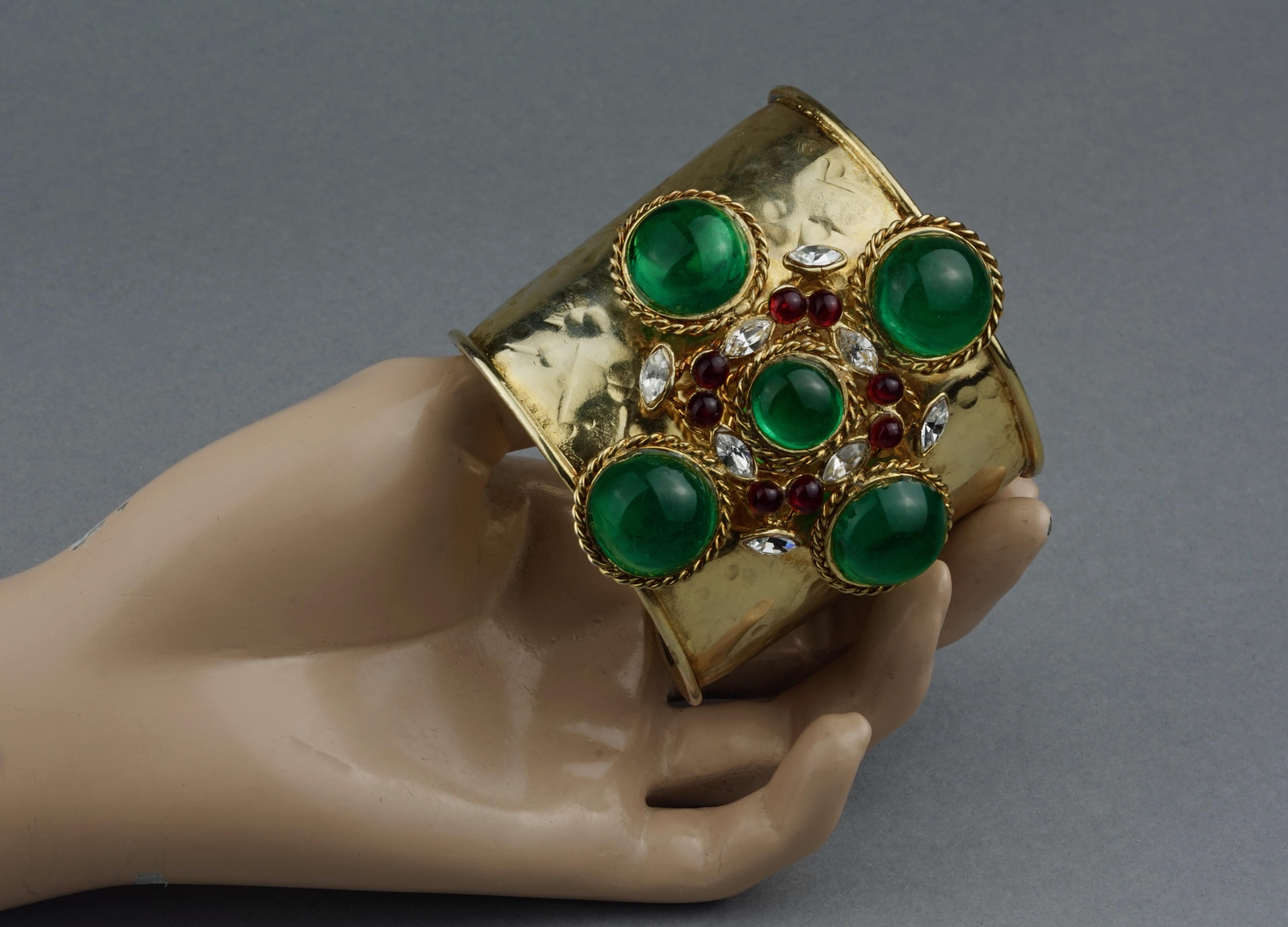 Vintage Gripoix Byzantine Haute Couture Cuff Bracelet 3