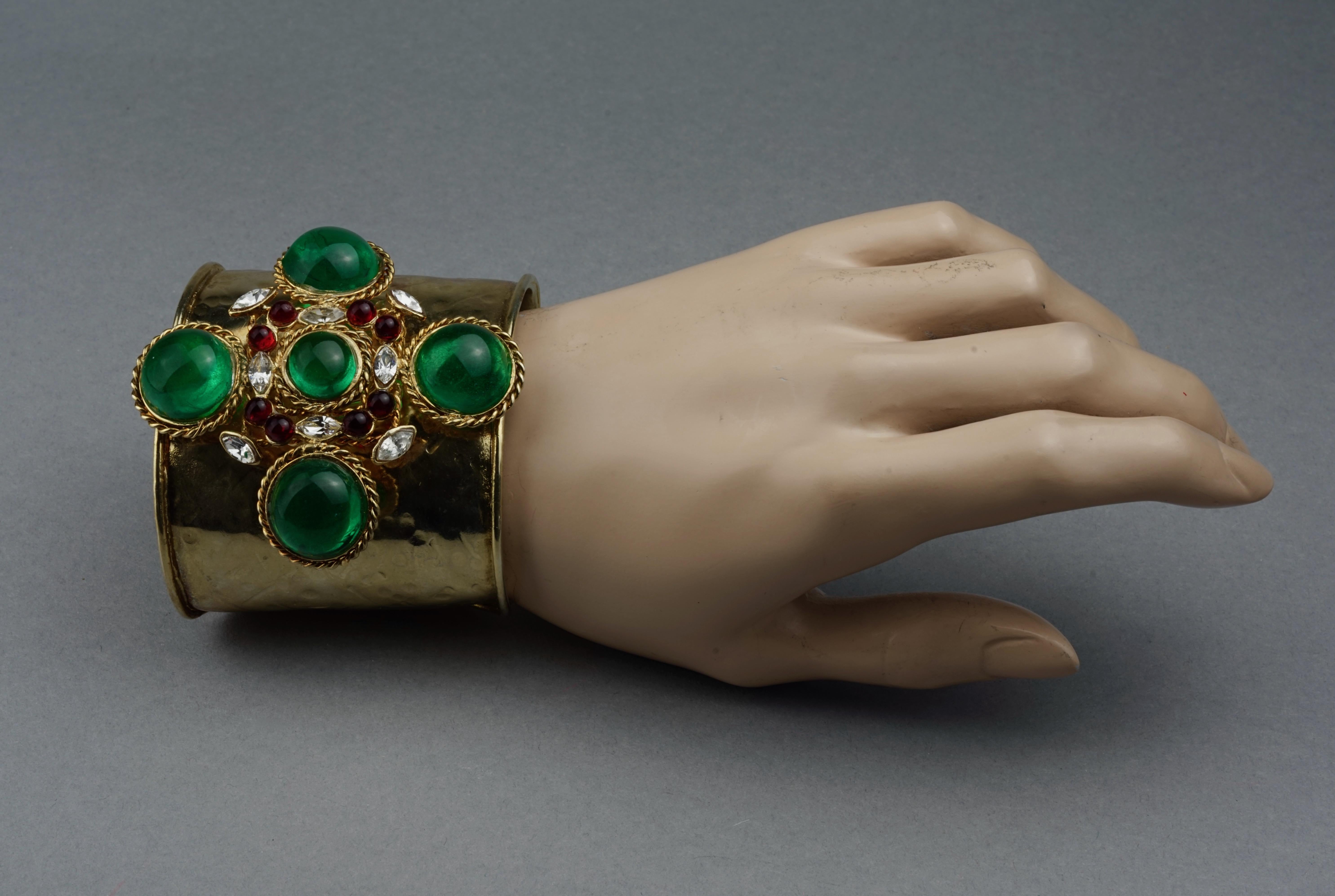 Vintage Gripoix Byzantine Haute Couture Cuff Bracelet 4