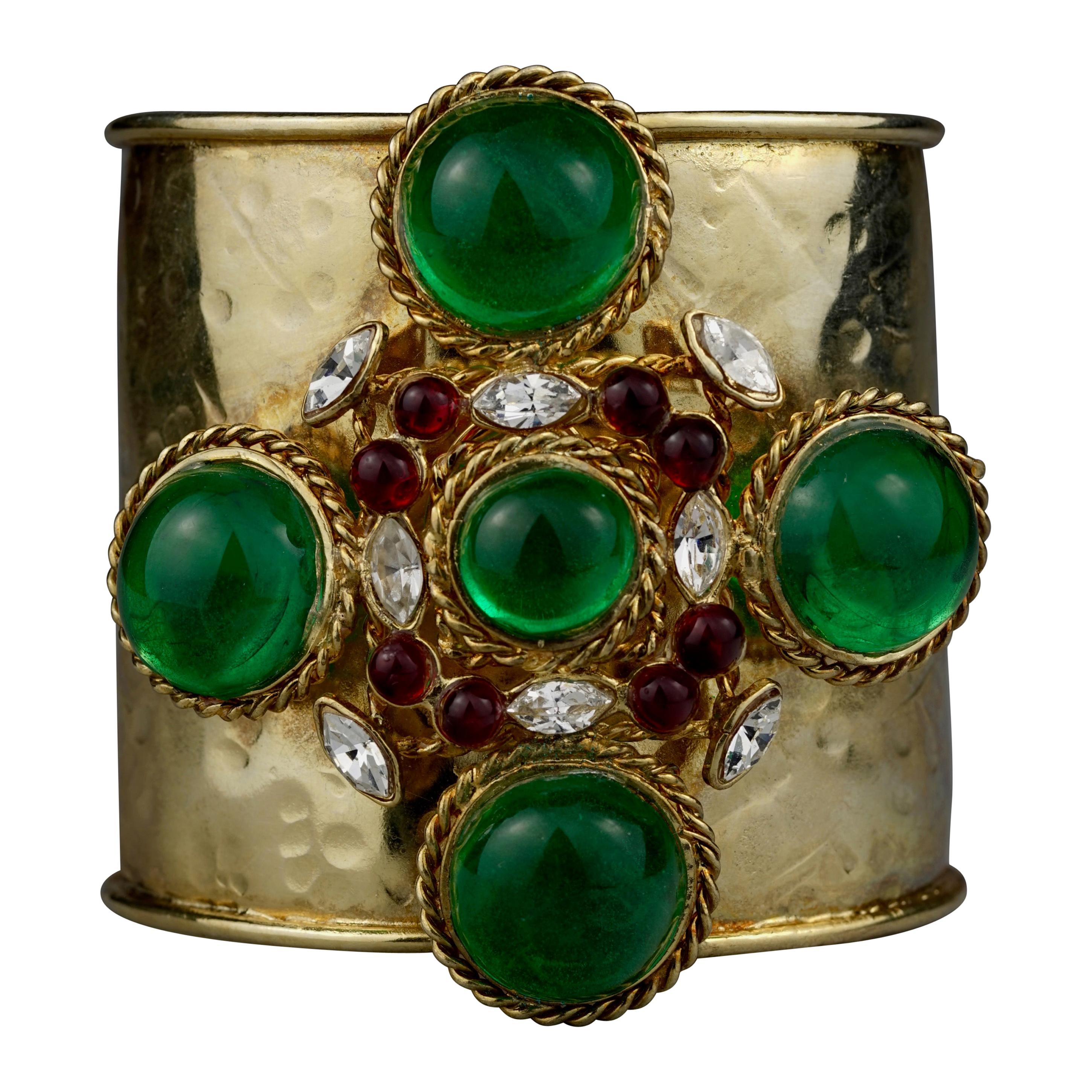 Vintage Gripoix Byzantine Haute Couture Cuff Bracelet