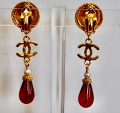GRIPOIX für Chanel Tropfenohrringe, Vintage