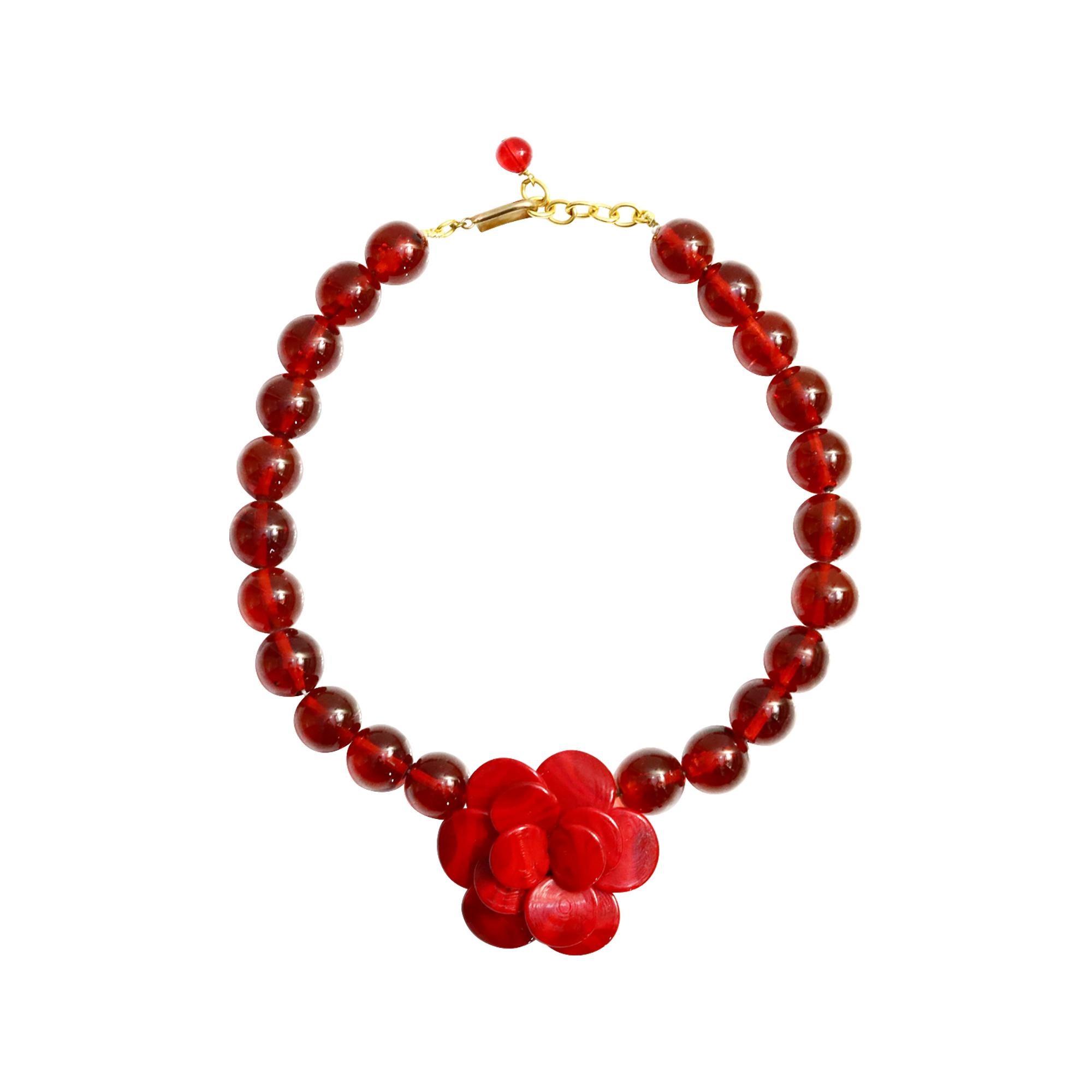 Collar Vintage Gripoix Paris Flor Circa 1980s en venta 2