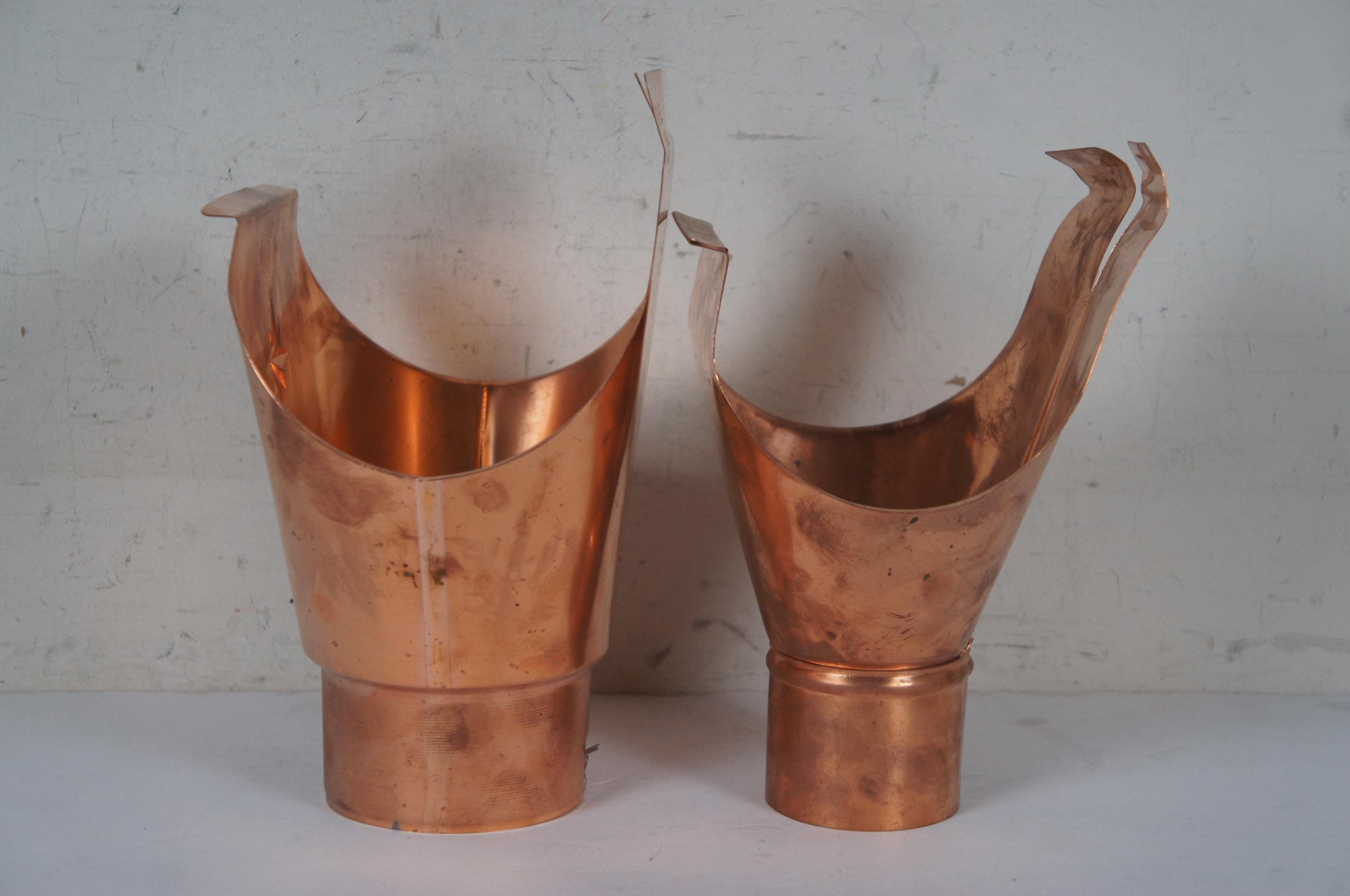 20th Century Vintage Gromo Minoletti Copper Star Plug-In Gutter Outlets Downspouts 11