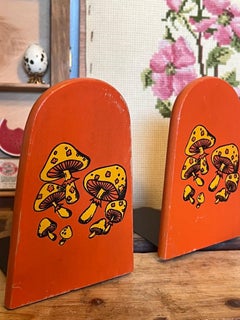 Vintage Groovy Mushroom-Buchstützen