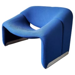 Vintage 'Groovy' or F598 Lounge Chair in Blue by Pierre Paulin for Artifort