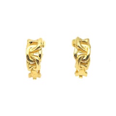 Vintage Grossé Gold Chain Huggie Earrings 1980s