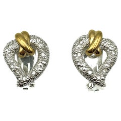 Vintage Grossé Heart Crystal Earrings 1980's
