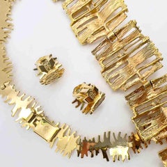 Vintage Grossé Statment Modernist Necklace, Bracelet & Earrings Suite 1960s