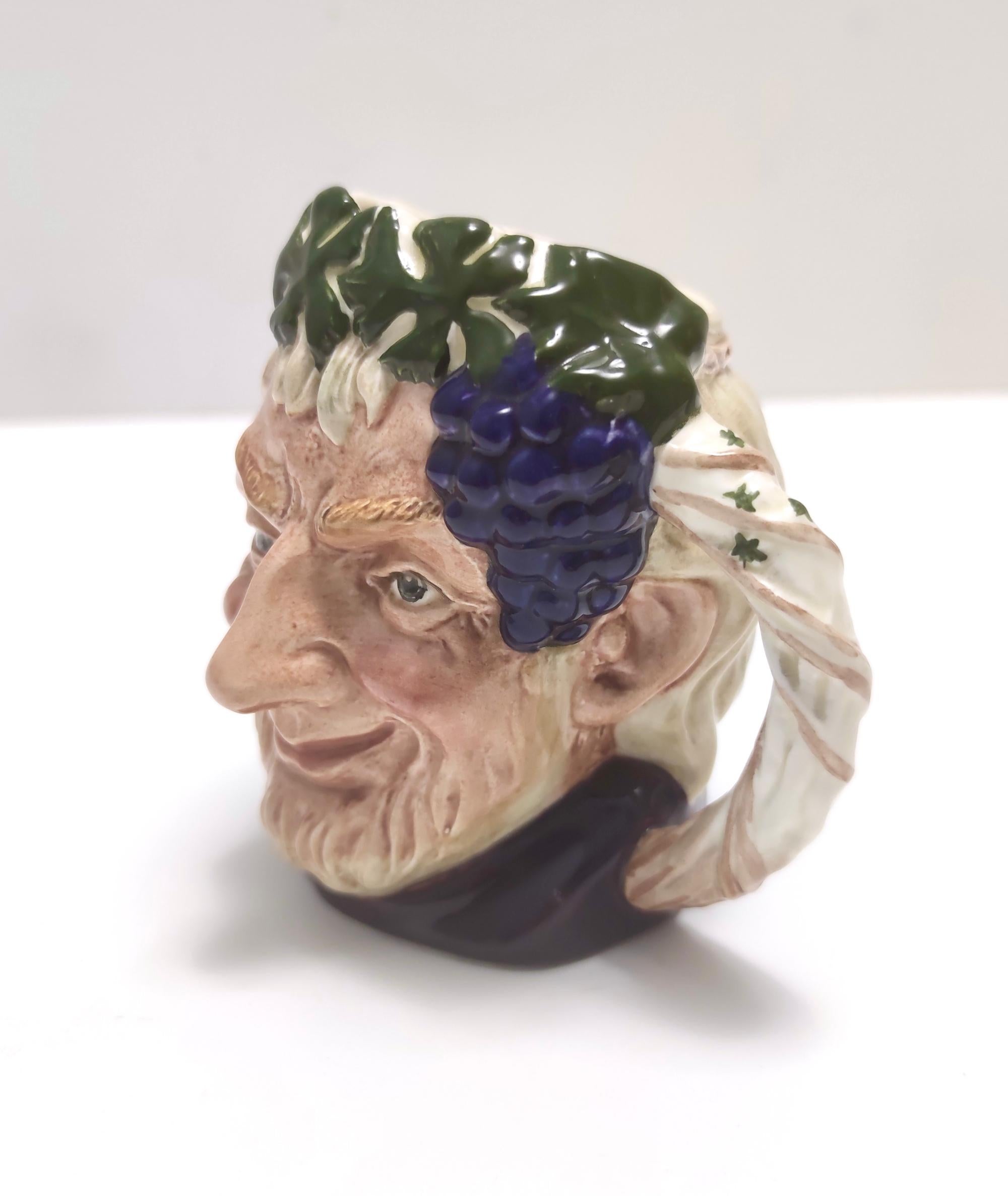 Vintage Grotesque Bacchus Ceramic Tankard by Royal Doulton, United Kingdom 1958 In Excellent Condition For Sale In Bresso, Lombardy