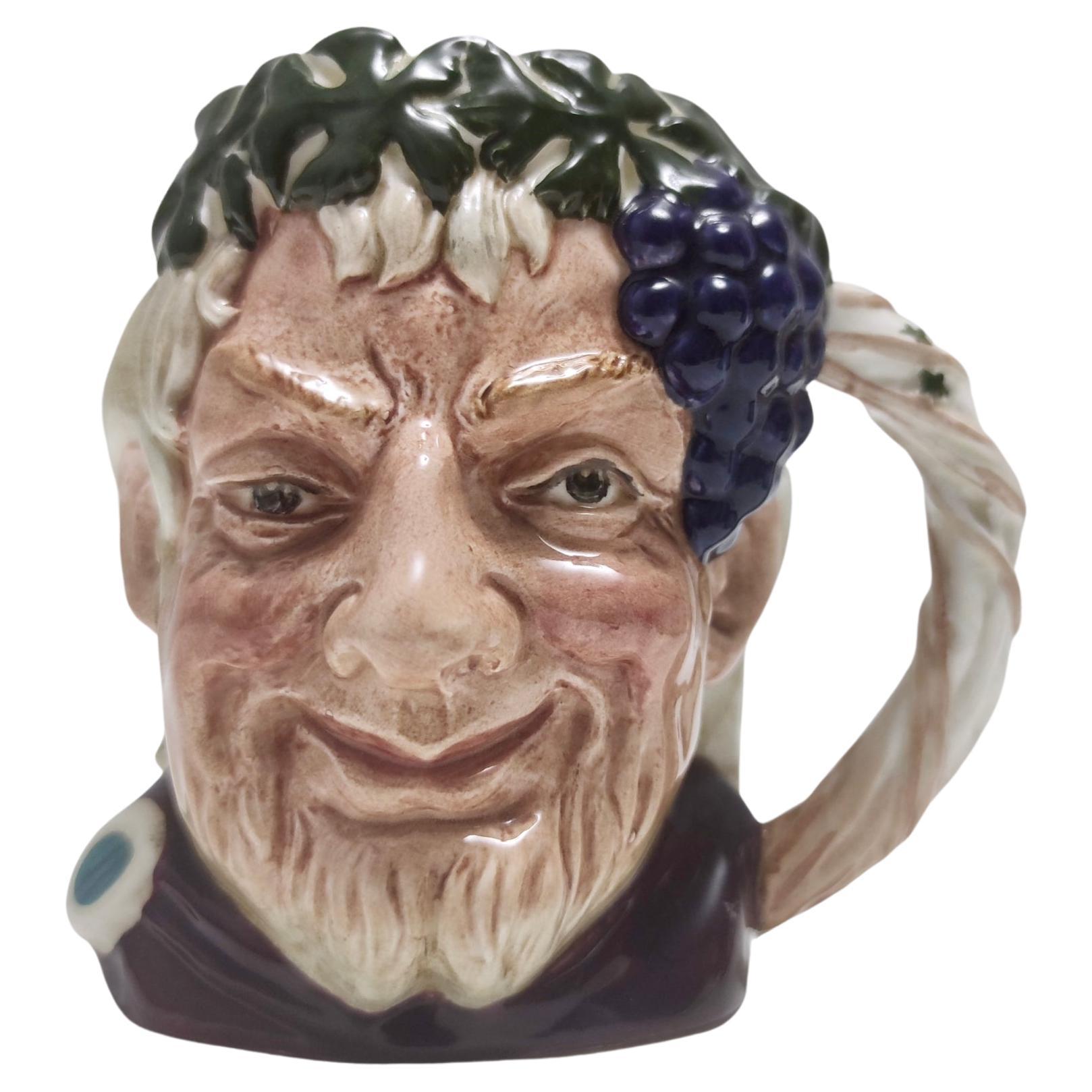 Vintage Grotesque Bacchus Ceramic Tankard by Royal Doulton, United Kingdom 1958 For Sale