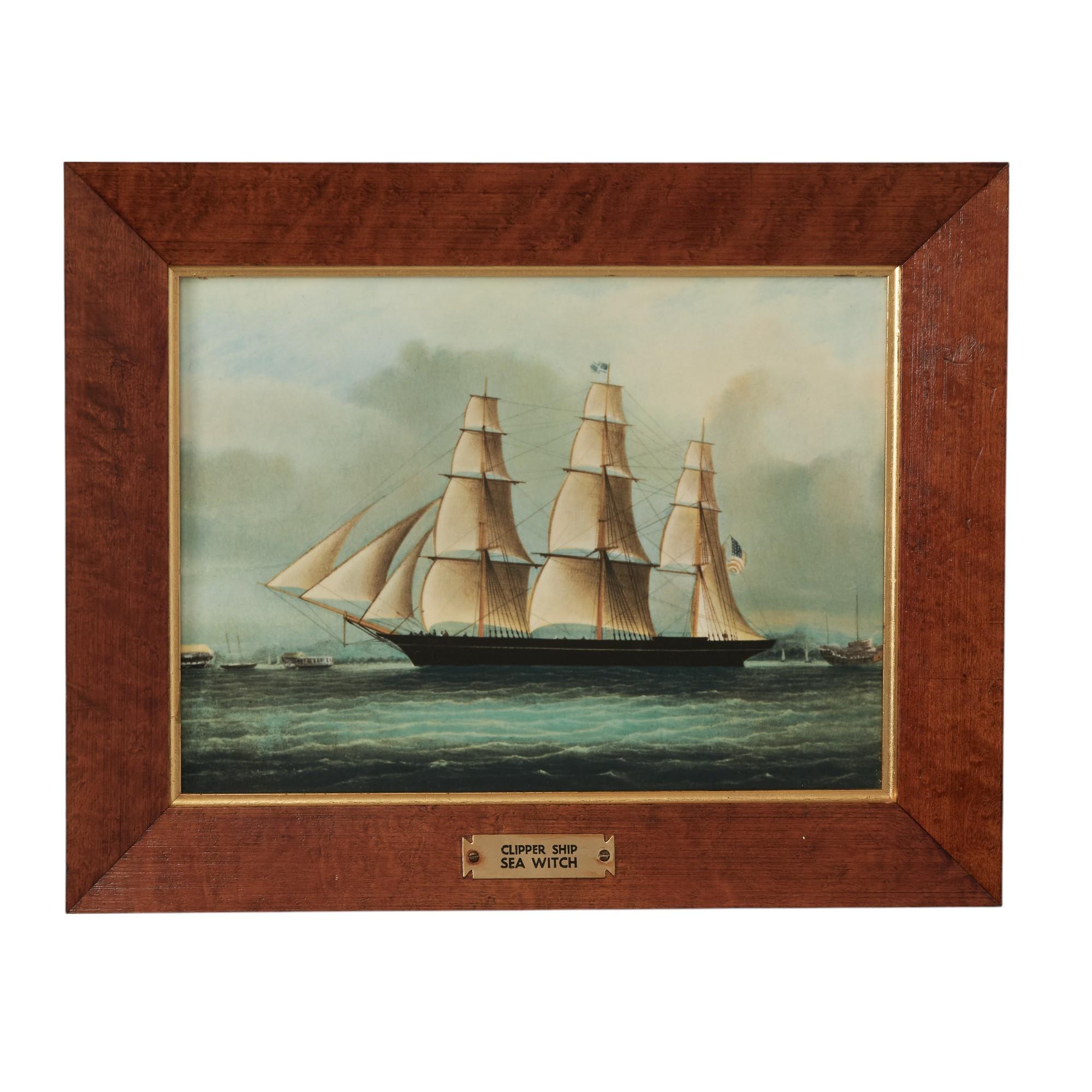 XX secolo Gruppo vintage di cinque targhe per navi da crociera con cornice di Wedgewood Porcelain in vendita