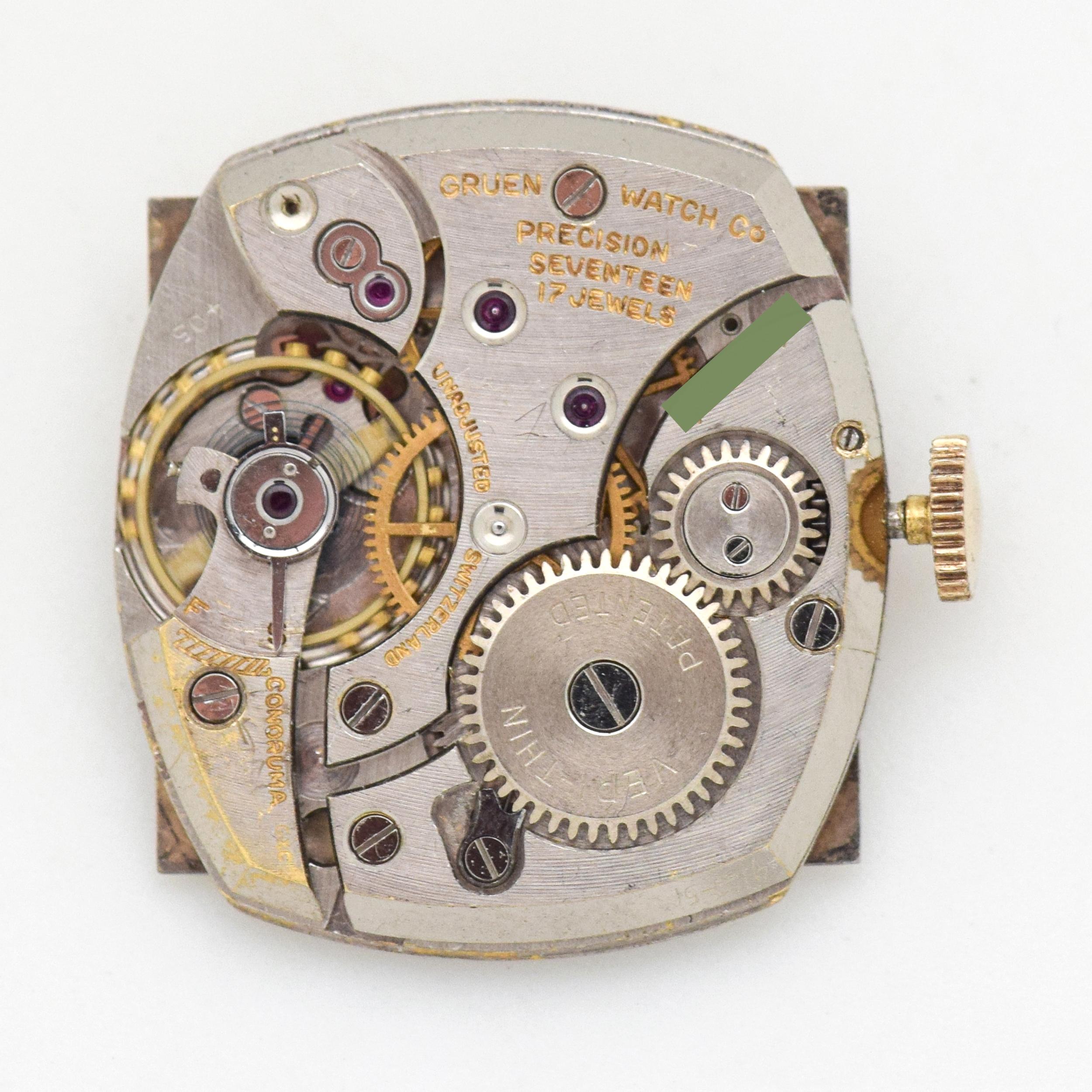 Vintage Gruen Veri-Thin Precision 14 Karat Yellow Gold Watch, 1947 2