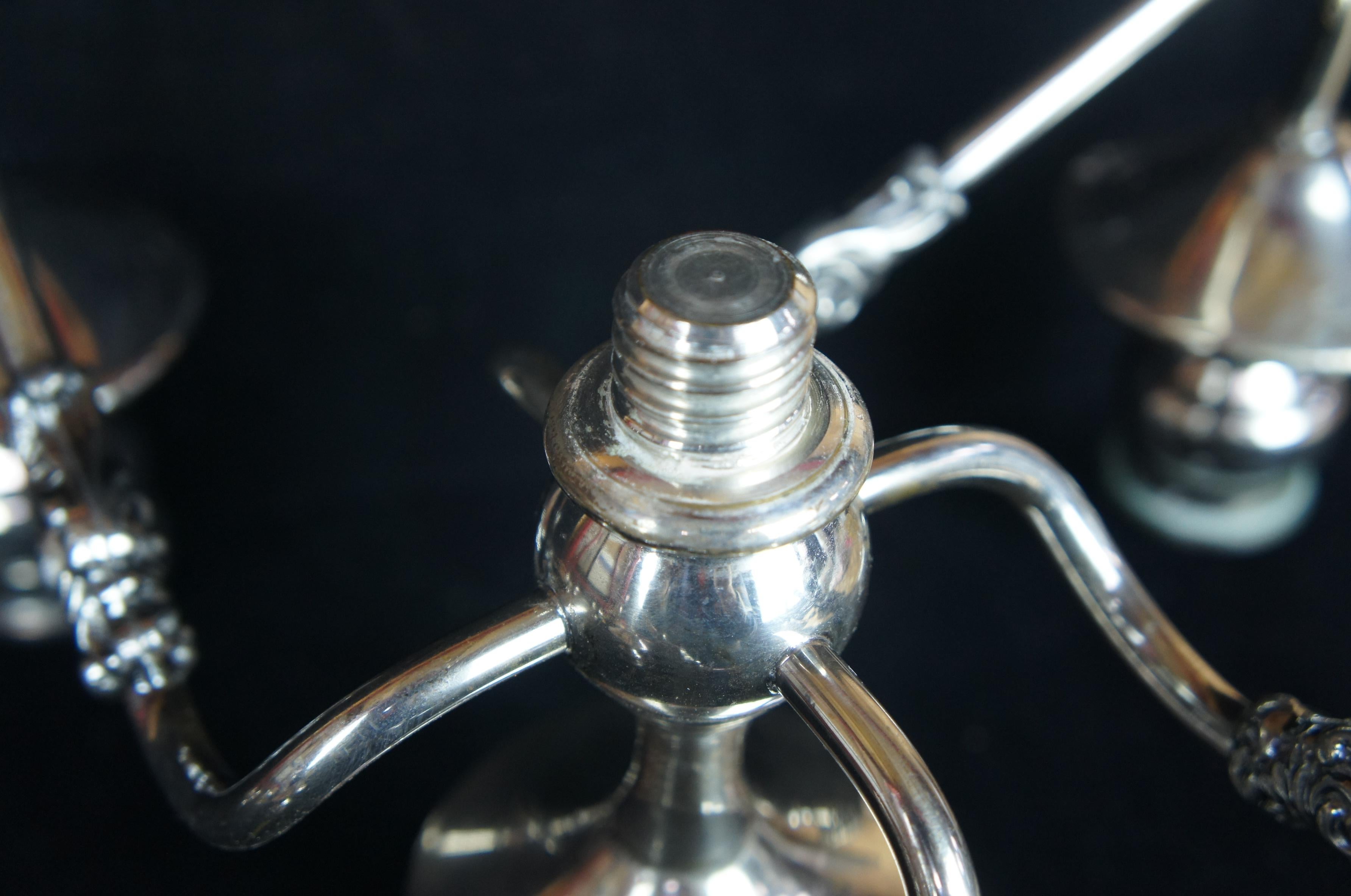 20th Century Vintage GSC 5 Arm Goldfeder Silver Plated Candelabra Candle Holder Candlestick