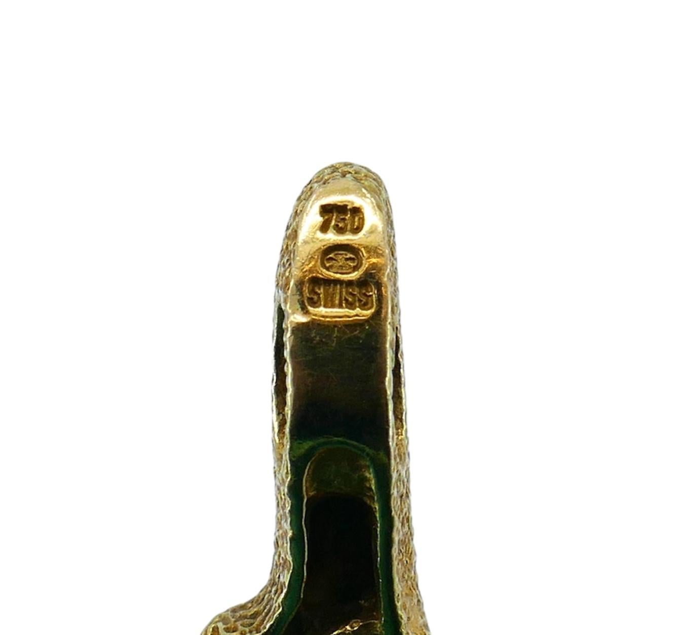 Vintage Gübelin 18k Gold Abstract Brooch/Pendant For Sale 3