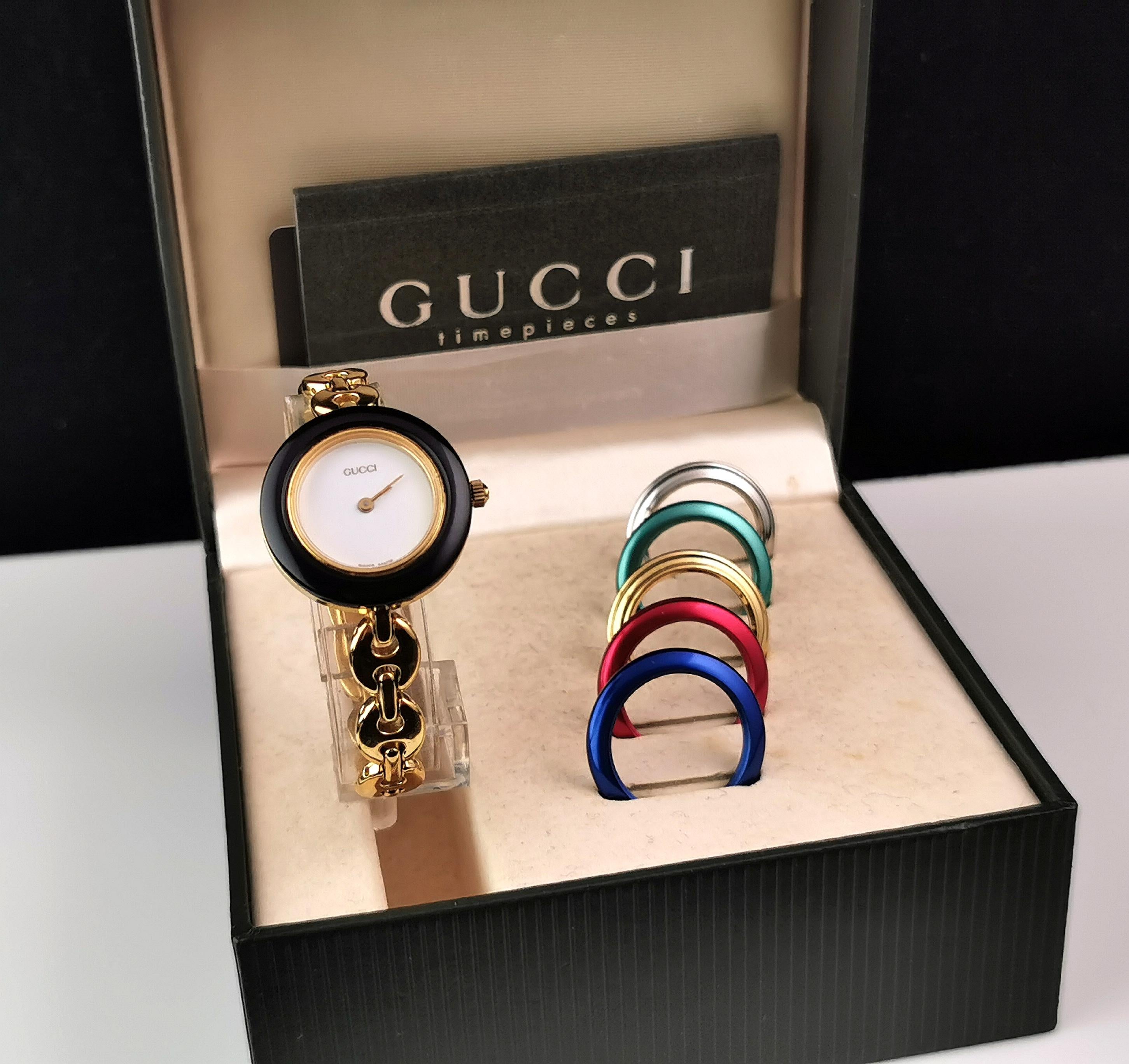 gucci watch with bezels