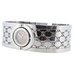 Vintage GUCCI 112 TWIRL Quarz-Uhr Zeitmesser. Gucci Breite Armspange Armband Handgelenk