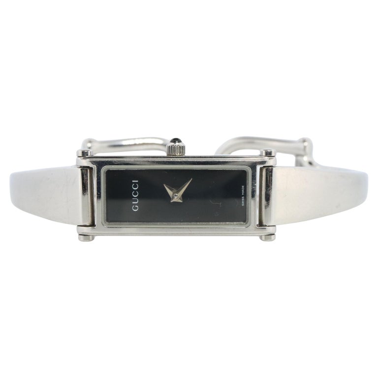 Vintage GUCCI 1500L Quartz Wrist Watch. Gucci Silver Black  display picture 1