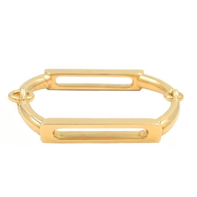 Vintage Gucci 18 Karat Gold Double Hinged Link Bracelet