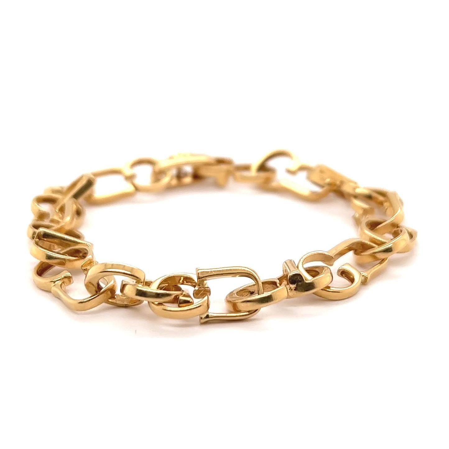 gucci link gold bracelet