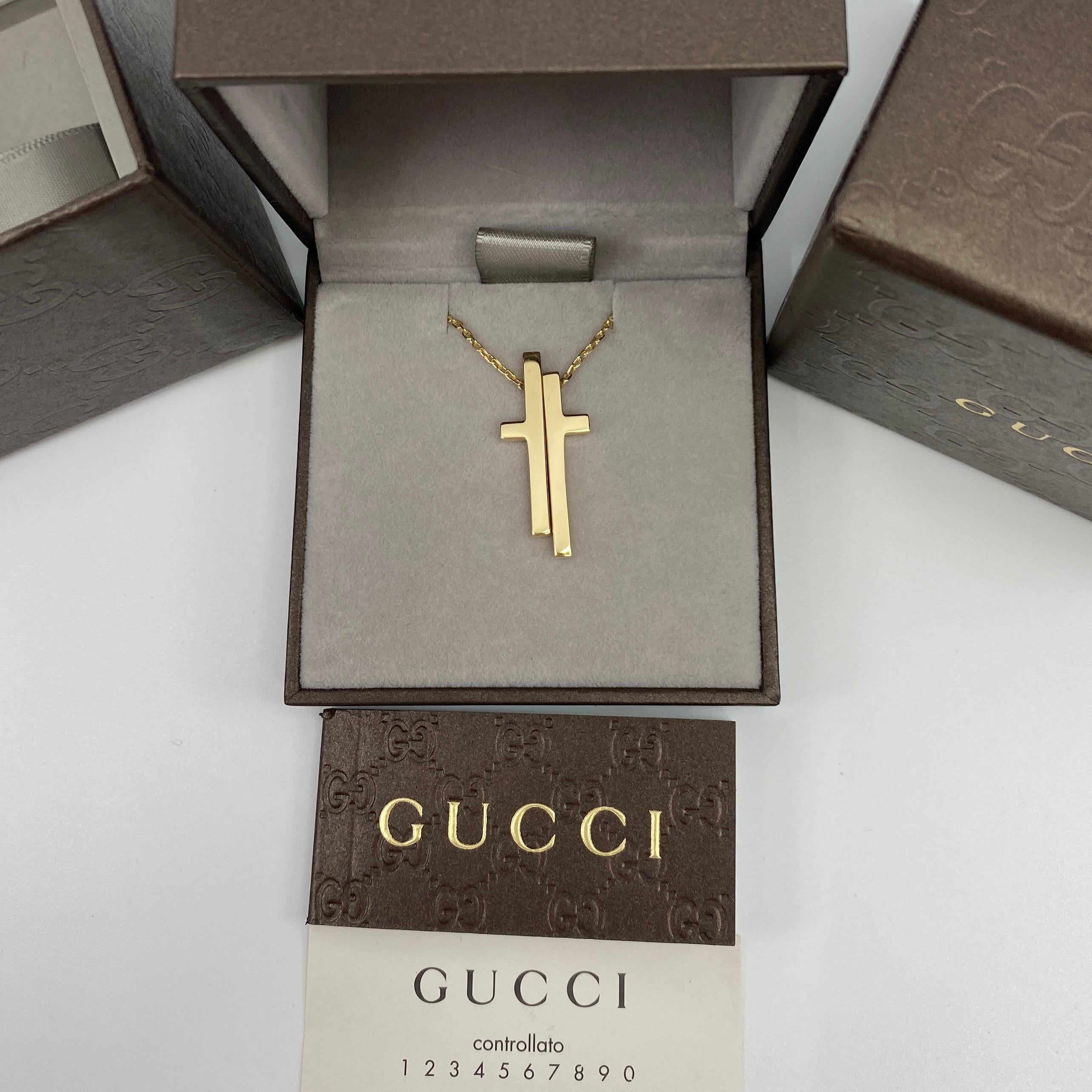 Gucci split cross necklace new arrivals