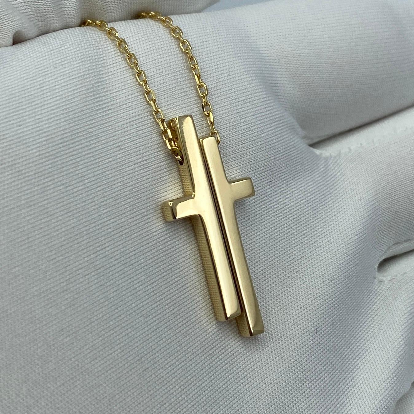 gucci split cross necklace