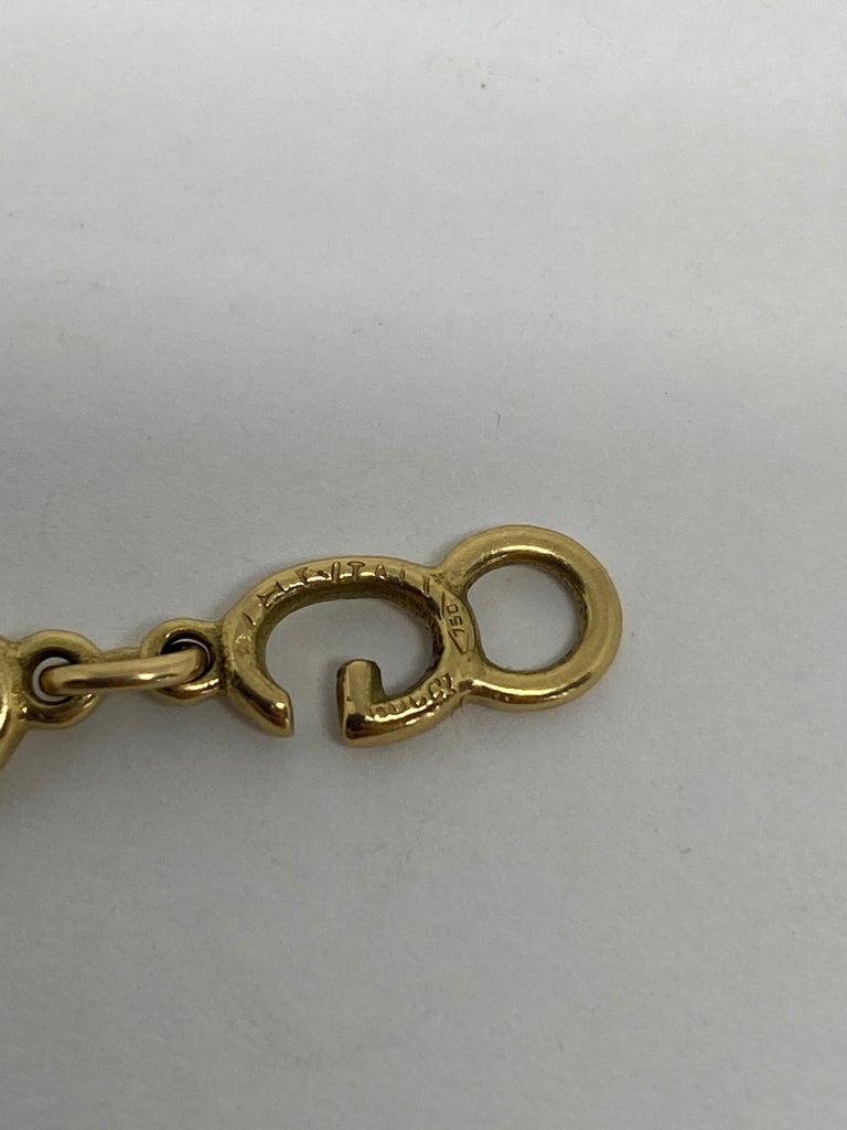 Vintage GUCCI 18K Yellow Gold G Link Bracelet at 1stDibs