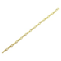 Retro GUCCI 18K Yellow Gold G Link Bracelet