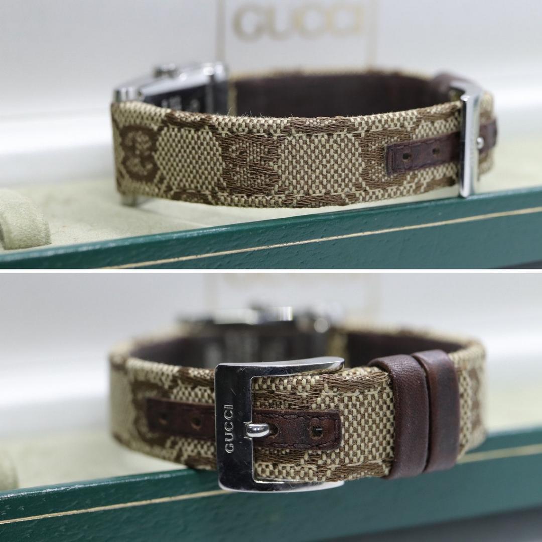 Vintage GUCCI 8600J Quarz Canvas und Lederuhr Zeitmesser. Damen Gucci 4