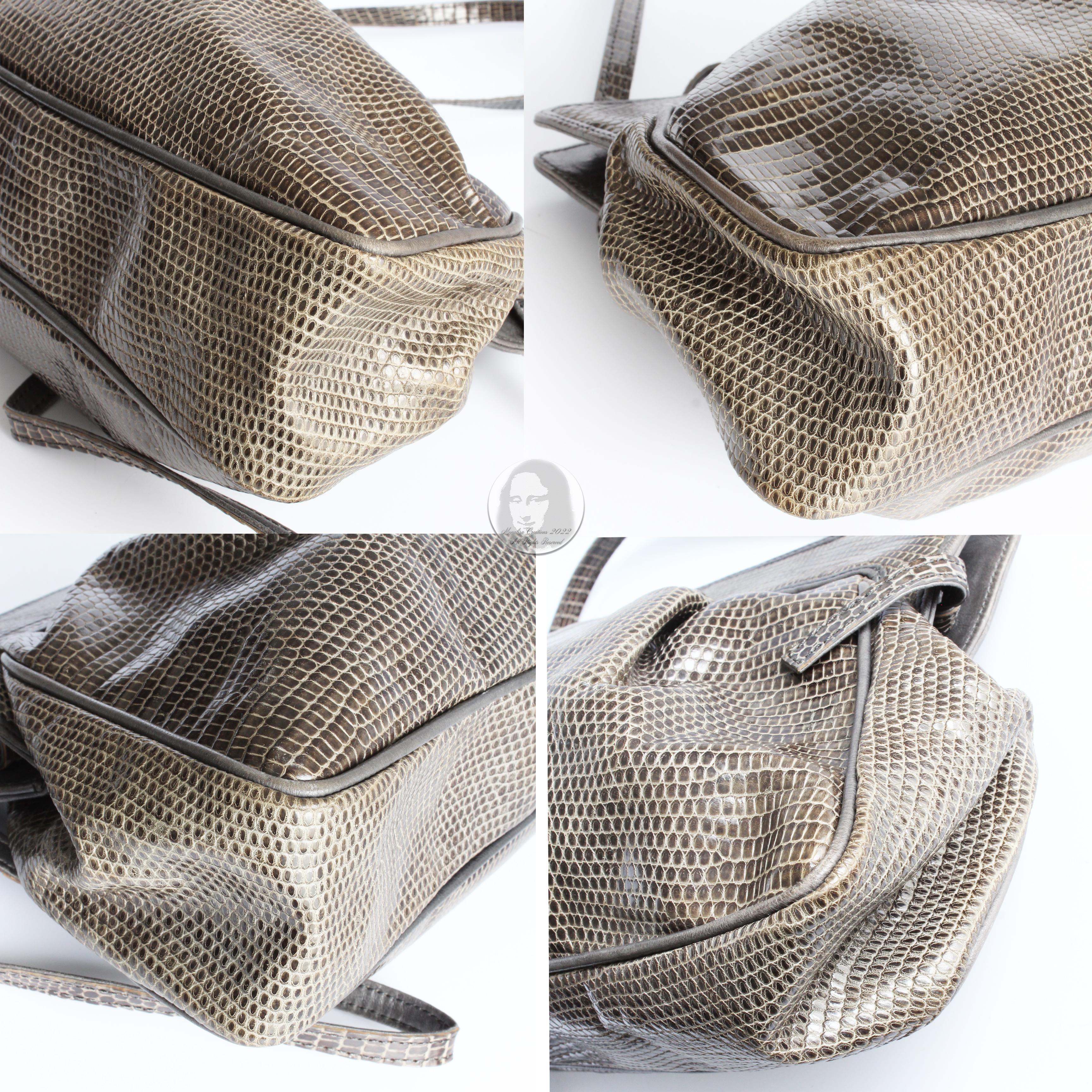Vintage Gucci Bag Lizard Skin Exotic Reptile Clutch or Crossbody 1980s Rare  For Sale at 1stDibs