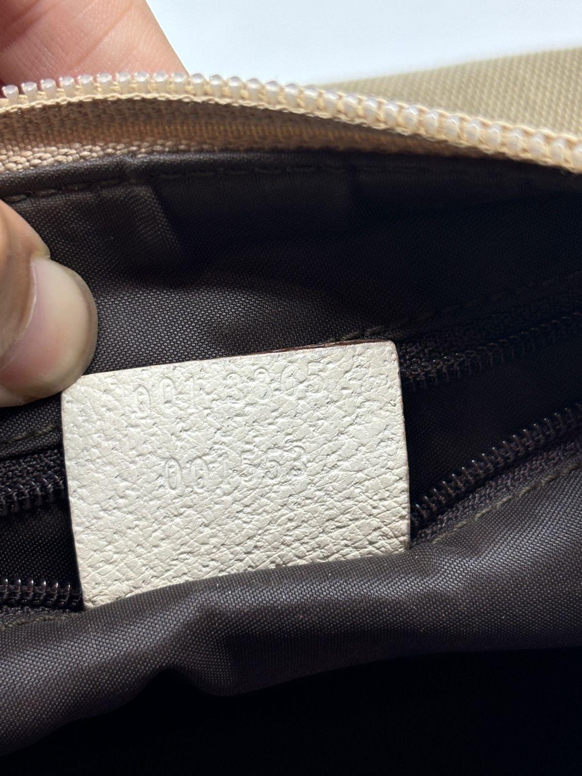 Vintage Gucci Bamboo Handle Beige Pochette For Sale 6