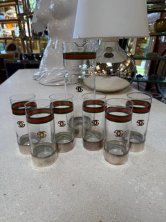 Vintage Gucci Barware Set Krug Karaffe & High Ball Gläser