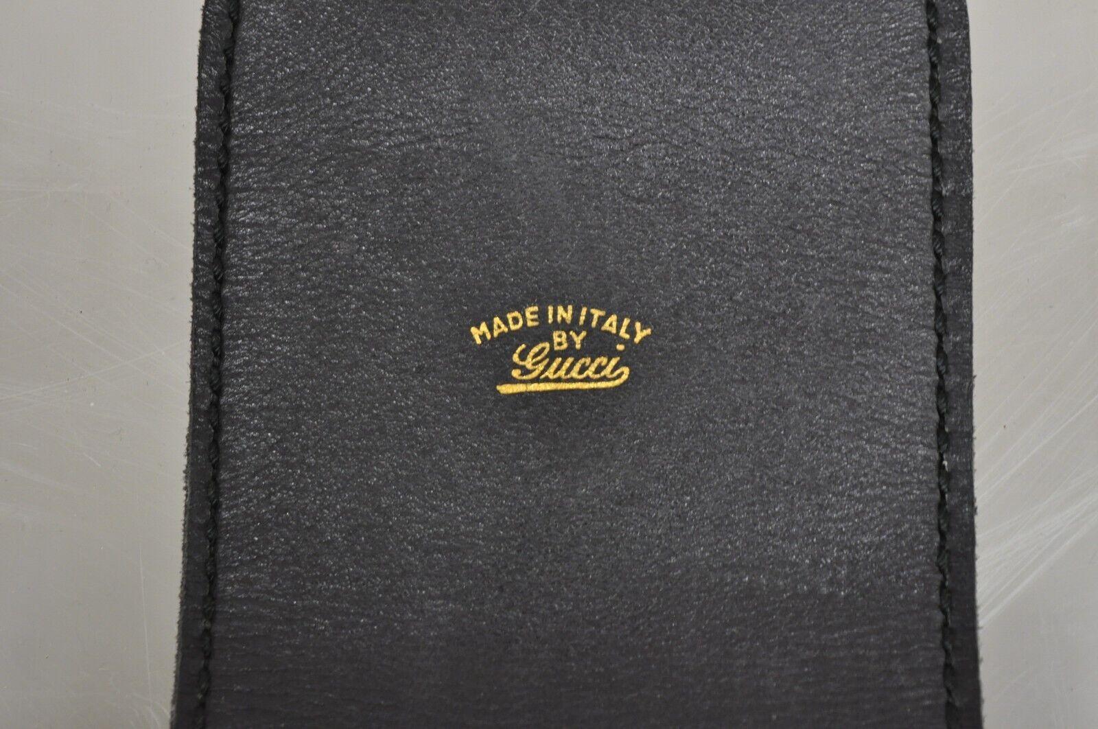Juego de maletas vintage Gucci de lona negra y cuero para él y para ella - 2 piezas en Bueno estado para la venta en Philadelphia, PA