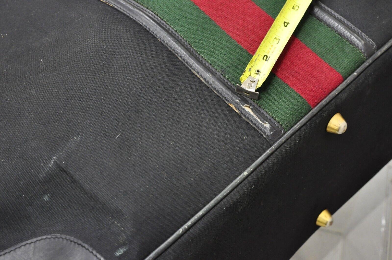 Juego de maletas vintage Gucci de lona negra y cuero para él y para ella - 2 piezas en venta 1