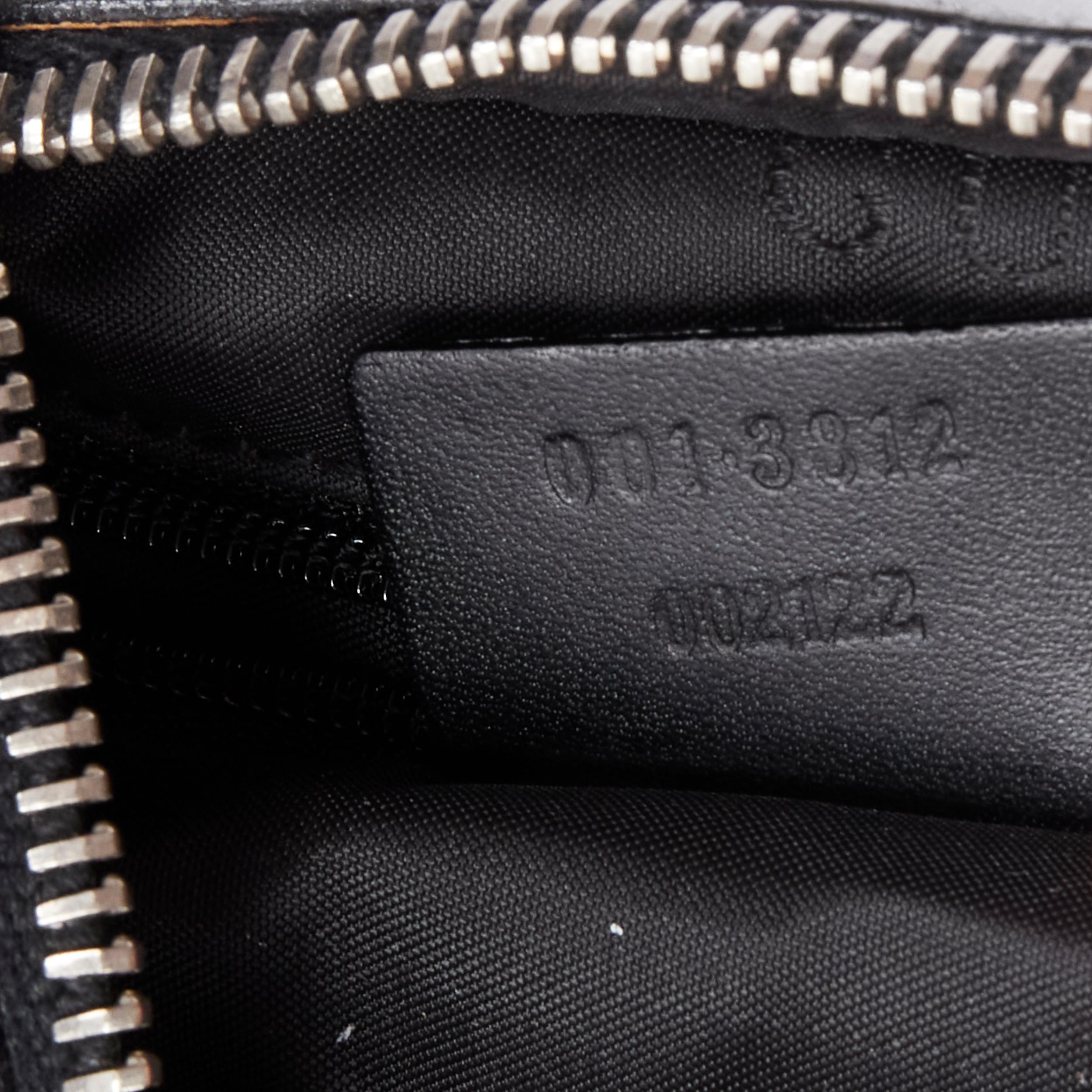 vintage GUCCI black GG monogram canvas leather trim silver wire shoulder hobo 4