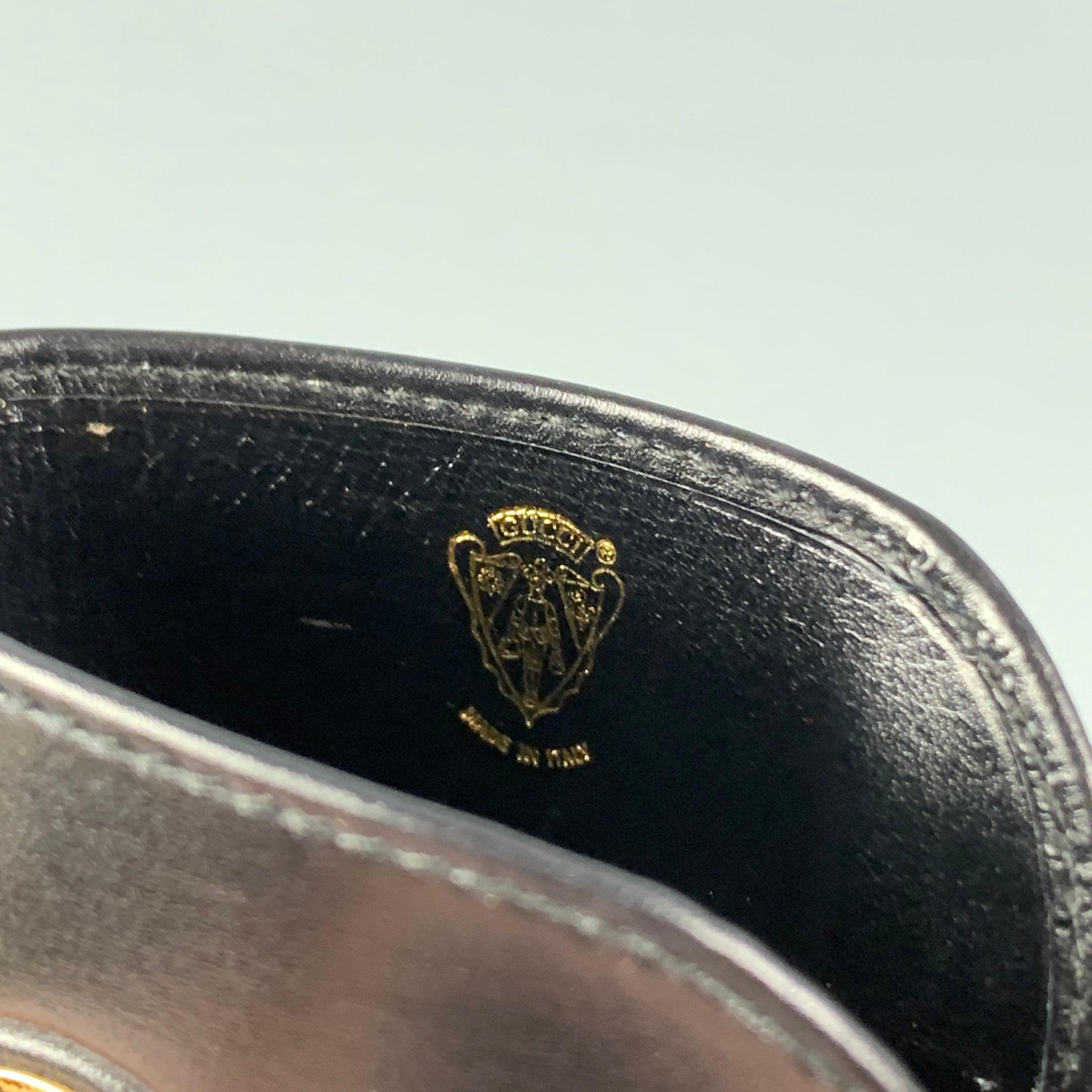 Vintage GUCCI Black Leather Sunglasses Case In Good Condition In San Francisco, CA